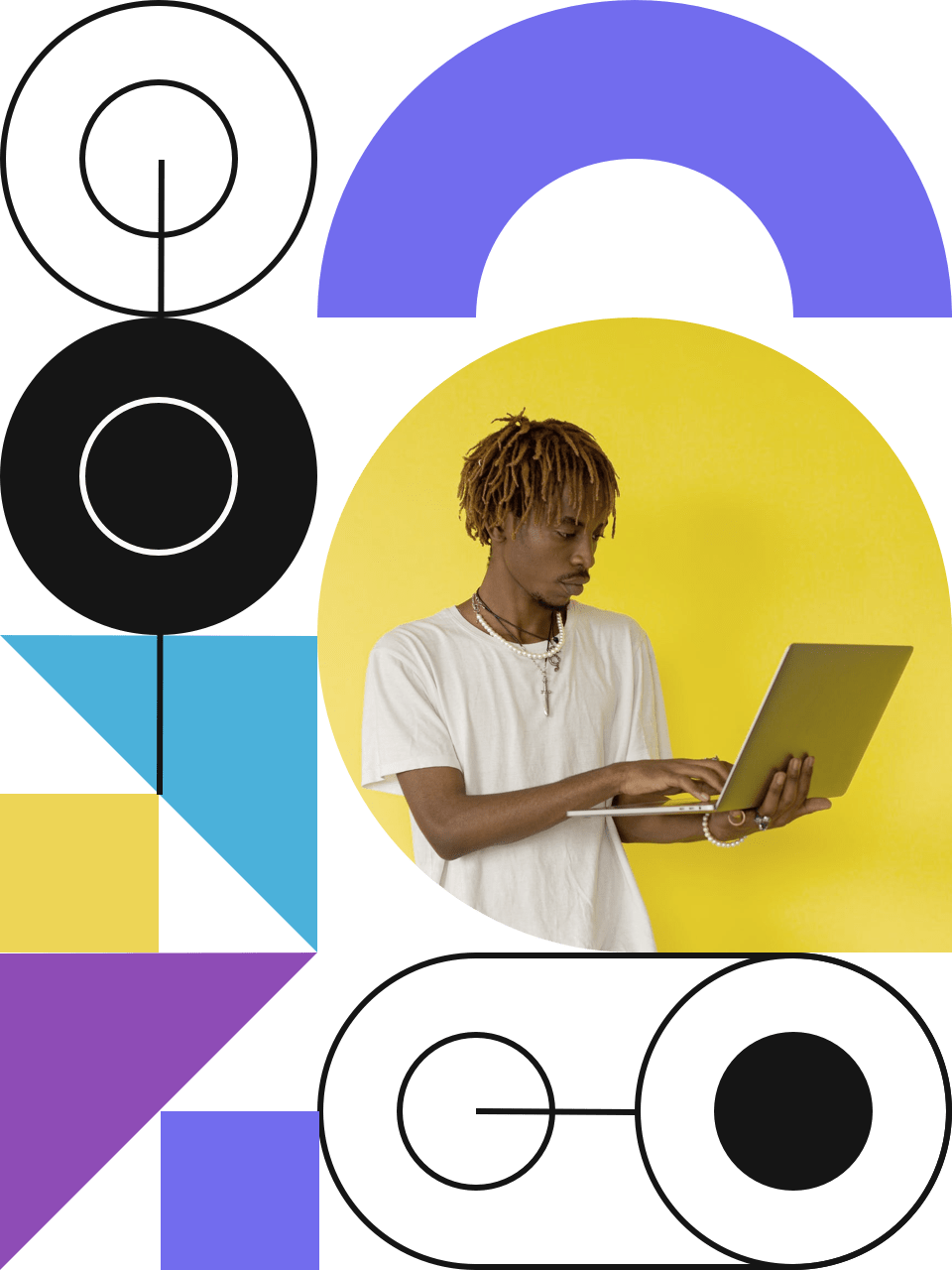 Image of a person using a laptop